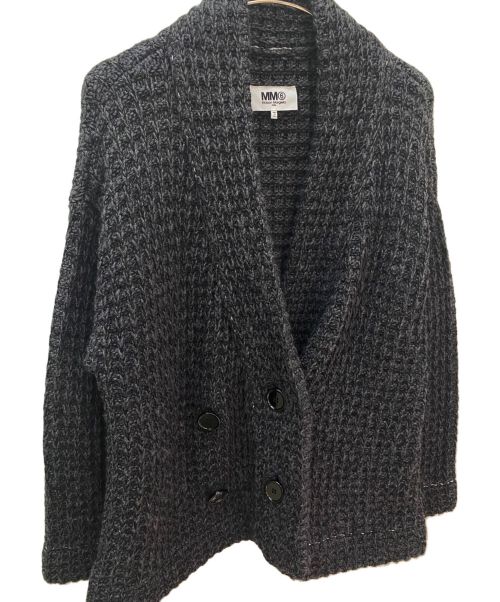 MM6 Maison Margiela（エムエムシックスメゾンマルジェラ）MM6 Maison Margiela (エムエムシックス メゾンマルジェラ) ワッフルニットカーディガン グレー サイズ:XSの古着・服飾アイテム