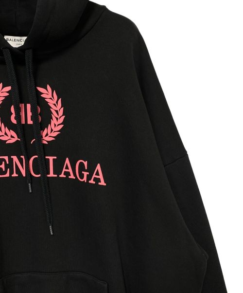 BALENCIAGA（バレンシアガ）BALENCIAGA (バレンシアガ) ロゴパーカー ブラック サイズ:XSの古着・服飾アイテム