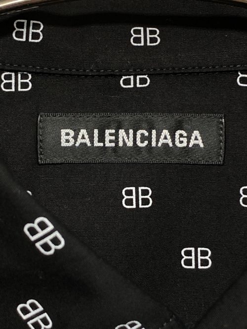 BALENCIAGA（バレンシアガ）BALENCIAGA (バレンシアガ) BBリピートロゴシャツ ブラック サイズ:37の古着・服飾アイテム