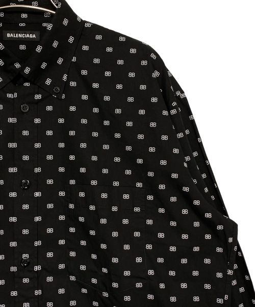 BALENCIAGA（バレンシアガ）BALENCIAGA (バレンシアガ) BBリピートロゴシャツ ブラック サイズ:37の古着・服飾アイテム