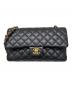 CHANEL（シャネル）の古着「マトラッセ 25/ラムスキン」｜ブラック×ゴールド