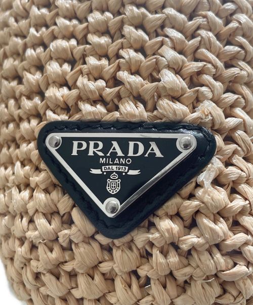 PRADA（プラダ）PRADA (プラダ) クロシェ トートバッグ ナチュラル サイズ:スモールの古着・服飾アイテム