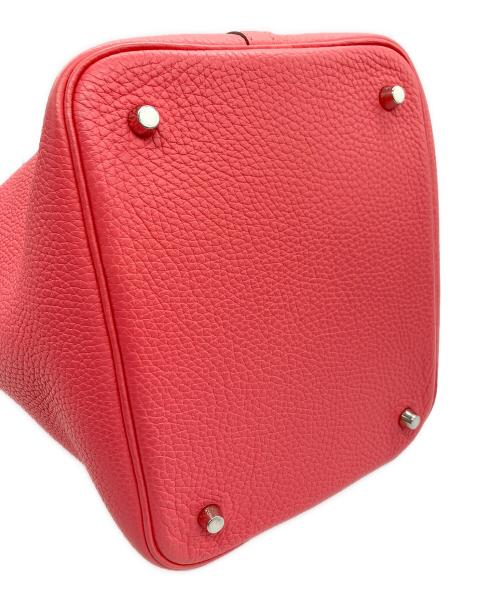 HERMES（エルメス）HERMES (エルメス) ピコタン ロック MM/シルバー金具/トリヨンクレマンス/ローズアザレ/Y刻印 ローズアザレ サイズ:MMの古着・服飾アイテム