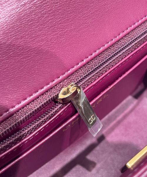 CHANEL（シャネル）CHANEL (シャネル) ミニマトラッセチェーンショルダーバッグ ワインレッド×ゴールド金具の古着・服飾アイテム