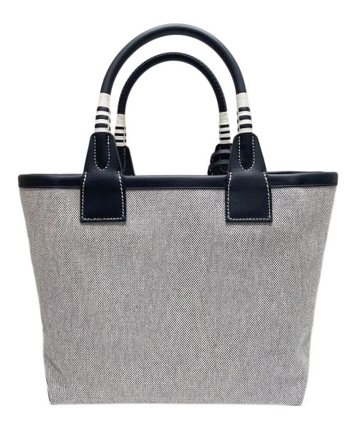 HERMES（エルメス）HERMES (エルメス) スティープル25 ブラック×ナチュラル サイズ:25の古着・服飾アイテム