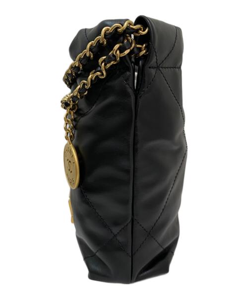 CHANEL（シャネル）CHANEL (シャネル) CHANEL 22 LINE MINI マトラッセ チェーンショルダーバッグ ブラック サイズ:mini/ミニの古着・服飾アイテム