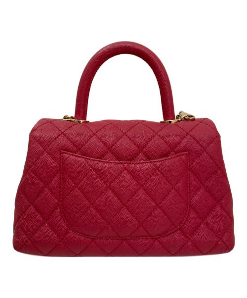 CHANEL（シャネル）CHANEL (シャネル) ココハンドルチェーンショルダーバッグ ピンクの古着・服飾アイテム