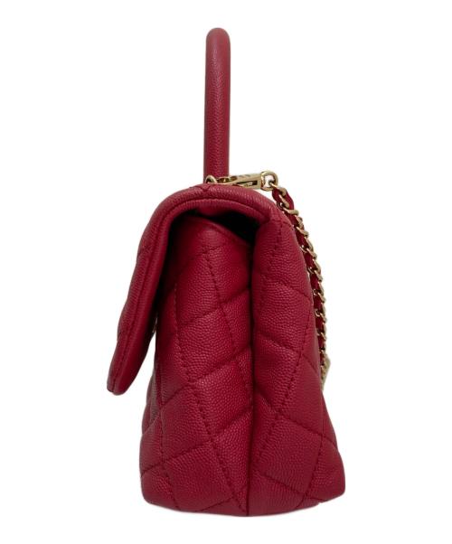CHANEL（シャネル）CHANEL (シャネル) ココハンドルチェーンショルダーバッグ ピンクの古着・服飾アイテム