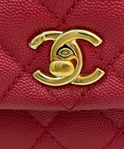 CHANEL（シャネル）CHANEL (シャネル) ココハンドルチェーンショルダーバッグ ピンクの古着・服飾アイテム