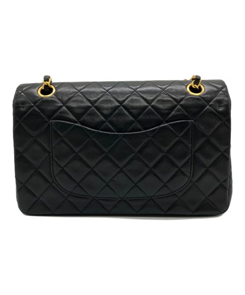 CHANEL（シャネル）CHANEL (シャネル) Wフラップチェーンショルダーバッグ ブラック サイズ:25の古着・服飾アイテム