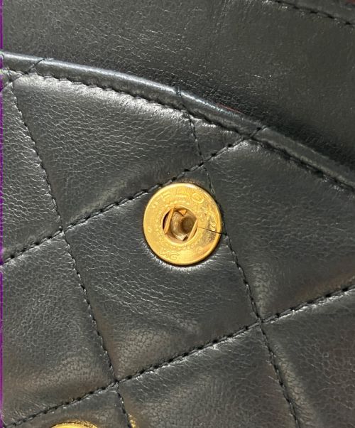 CHANEL（シャネル）CHANEL (シャネル) Wフラップチェーンショルダーバッグ ブラック サイズ:25の古着・服飾アイテム