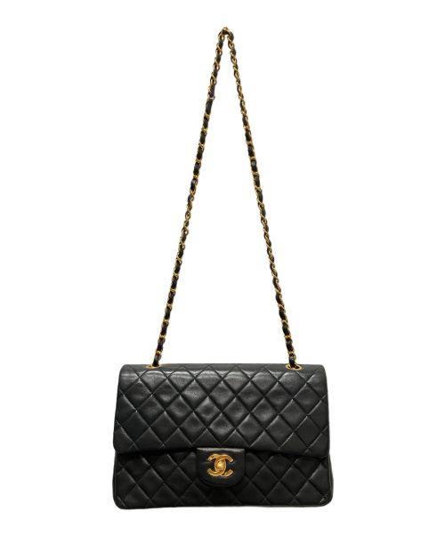 CHANEL（シャネル）CHANEL (シャネル) Wフラップチェーンショルダーバッグ ブラック サイズ:25の古着・服飾アイテム