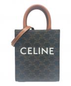 CELINEセリーヌ）の古着「ミニ バーティカル トリオンフ キャンバス CELINE カバ」｜ブラウン