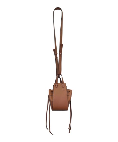 LOEWE（ロエベ）LOEWE (ロエベ) ハンモック ドローストリングバッグ ミニ ブラウン サイズ:mini/ミニの古着・服飾アイテム