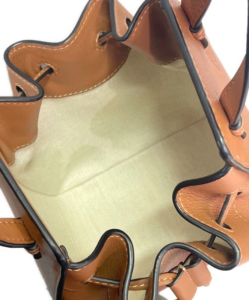 LOEWE（ロエベ）LOEWE (ロエベ) ハンモック ドローストリングバッグ ミニ ブラウン サイズ:mini/ミニの古着・服飾アイテム