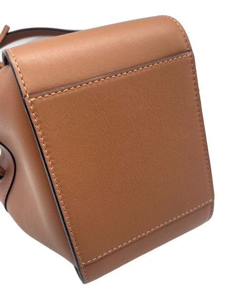 LOEWE（ロエベ）LOEWE (ロエベ) ハンモック ドローストリングバッグ ミニ ブラウン サイズ:mini/ミニの古着・服飾アイテム