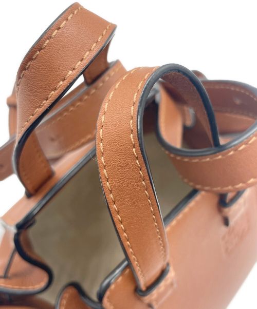 LOEWE（ロエベ）LOEWE (ロエベ) ハンモック ドローストリングバッグ ミニ ブラウン サイズ:mini/ミニの古着・服飾アイテム