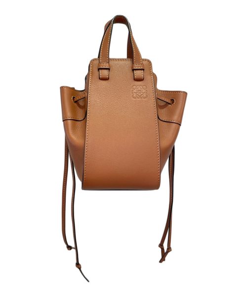 LOEWE（ロエベ）LOEWE (ロエベ) ハンモック ドローストリングバッグ ミニ ブラウン サイズ:mini/ミニの古着・服飾アイテム