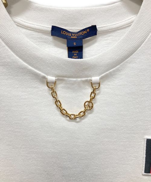 LOUIS VUITTON（ルイ ヴィトン）LOUIS VUITTON (ルイ ヴィトン) LVパッチクロップトップTシャツ ホワイト サイズ:S 未使用品の古着・服飾アイテム