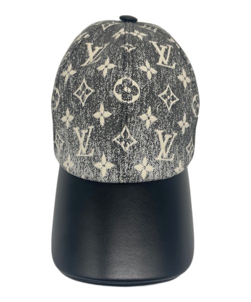 LOUIS VUITTON（ルイ ヴィトン）LOUIS VUITTON (ルイ ヴィトン) キャップ･モノグラム ジャカード デニム グレー×ブラック サイズ:-の古着・服飾アイテム