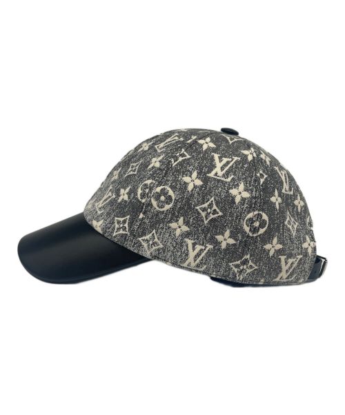 LOUIS VUITTON（ルイ ヴィトン）LOUIS VUITTON (ルイ ヴィトン) キャップ･モノグラム ジャカード デニム グレー×ブラック サイズ:-の古着・服飾アイテム