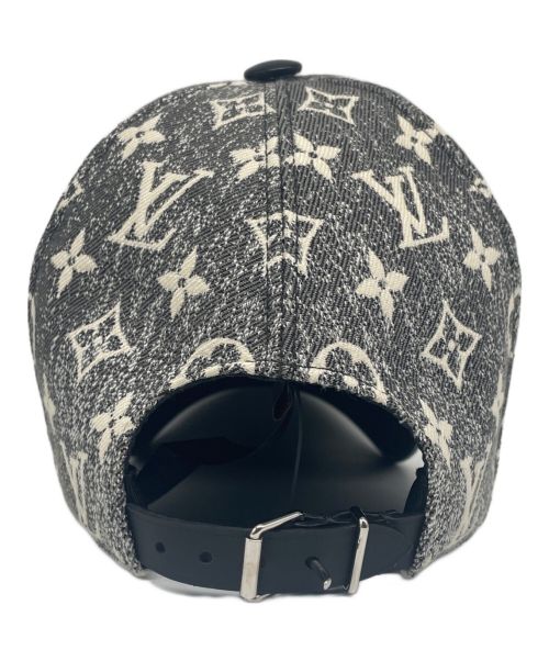 LOUIS VUITTON（ルイ ヴィトン）LOUIS VUITTON (ルイ ヴィトン) キャップ･モノグラム ジャカード デニム グレー×ブラック サイズ:-の古着・服飾アイテム