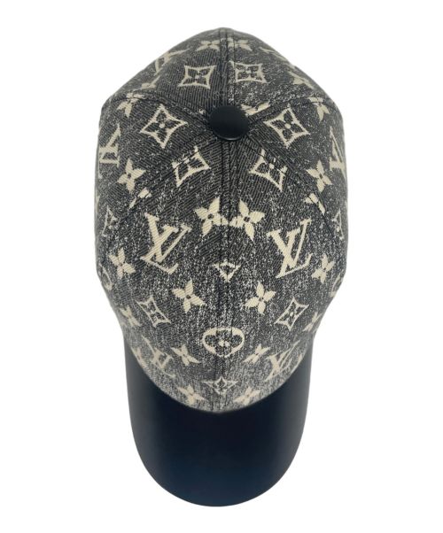 LOUIS VUITTON（ルイ ヴィトン）LOUIS VUITTON (ルイ ヴィトン) キャップ･モノグラム ジャカード デニム グレー×ブラック サイズ:-の古着・服飾アイテム