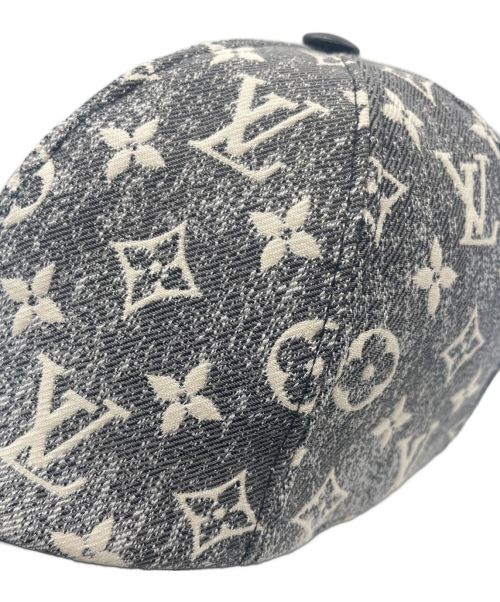 LOUIS VUITTON（ルイ ヴィトン）LOUIS VUITTON (ルイ ヴィトン) キャップ･モノグラム ジャカード デニム グレー×ブラック サイズ:-の古着・服飾アイテム