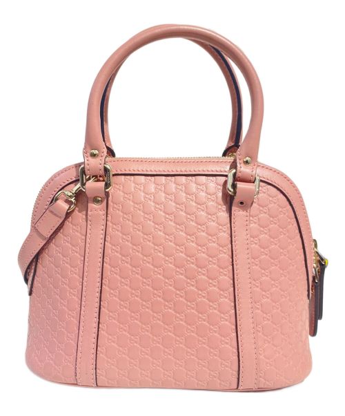 GUCCI（グッチ）GUCCI (グッチ) マイクログッチシマ2WAYショルダーバッグ ピンクの古着・服飾アイテム