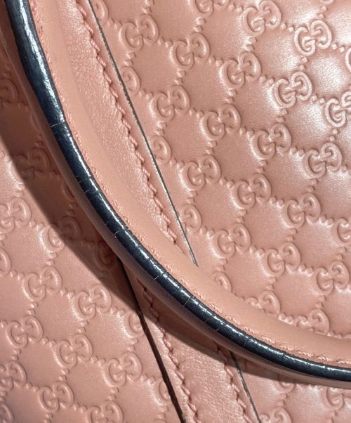 GUCCI（グッチ）GUCCI (グッチ) マイクログッチシマ2WAYショルダーバッグ ピンクの古着・服飾アイテム