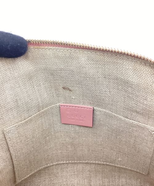 GUCCI（グッチ）GUCCI (グッチ) マイクログッチシマ2WAYショルダーバッグ ピンクの古着・服飾アイテム