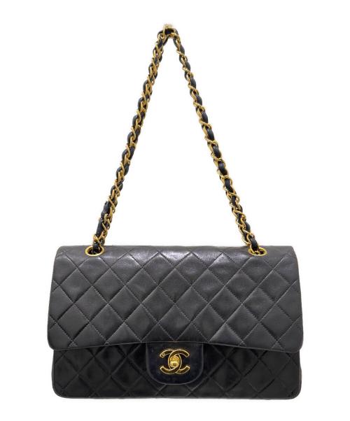 CHANEL（シャネル）CHANEL (シャネル) マトラッセ 25 Wフラップチェーンショルダーバッグ/ラムスキン ブラック サイズ:25の古着・服飾アイテム