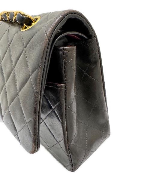 CHANEL（シャネル）CHANEL (シャネル) マトラッセ 25 Wフラップチェーンショルダーバッグ/ラムスキン ブラック サイズ:25の古着・服飾アイテム
