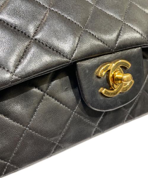 CHANEL（シャネル）CHANEL (シャネル) マトラッセ 25 Wフラップチェーンショルダーバッグ/ラムスキン ブラック サイズ:25の古着・服飾アイテム