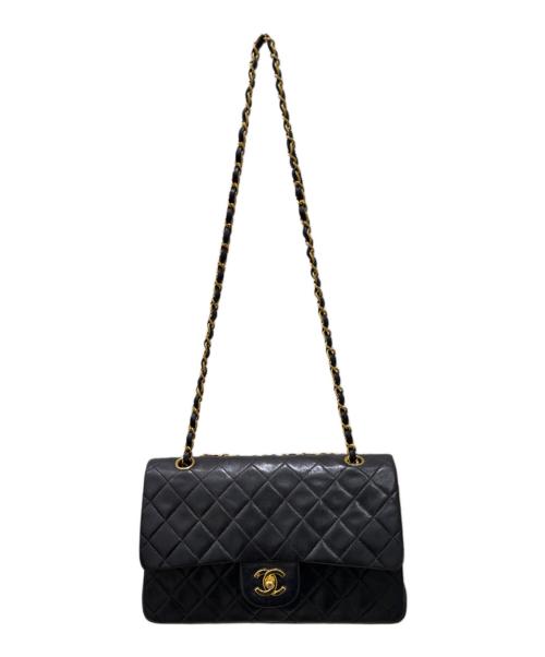 CHANEL（シャネル）CHANEL (シャネル) マトラッセ 25 Wフラップチェーンショルダーバッグ/ラムスキン ブラック サイズ:25の古着・服飾アイテム