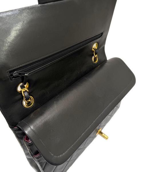 CHANEL（シャネル）CHANEL (シャネル) マトラッセ 25 Wフラップチェーンショルダーバッグ/ラムスキン ブラック サイズ:25の古着・服飾アイテム