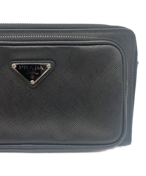 PRADA（プラダ）PRADA (プラダ) サフィアーノ レザー & nbsp ; ベルトバッグ ブラック サイズ:-の古着・服飾アイテム
