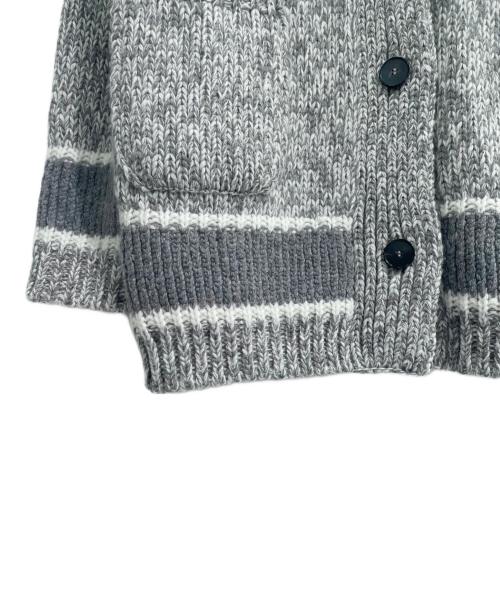 Christian Dior（クリスチャン ディオール）Christian Dior (クリスチャン ディオール) ネックロゴニットカーディガン グレー サイズ:36の古着・服飾アイテム