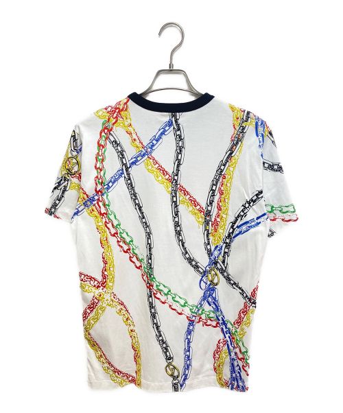 LOUIS VUITTON（ルイ ヴィトン）LOUIS VUITTON (ルイ ヴィトン) マルチカラーチェーンプリントTシャツ ホワイト サイズ:Sの古着・服飾アイテム