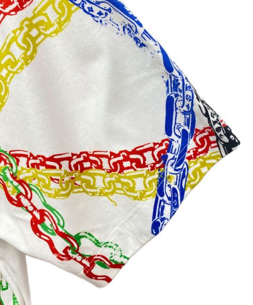LOUIS VUITTON（ルイ ヴィトン）LOUIS VUITTON (ルイ ヴィトン) マルチカラーチェーンプリントTシャツ ホワイト サイズ:Sの古着・服飾アイテム