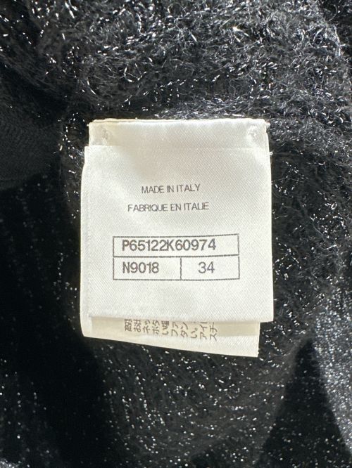 CHANEL（シャネル）CHANEL (シャネル) ココマークパールボタンツイードニットワンピース ブラック サイズ:34の古着・服飾アイテム
