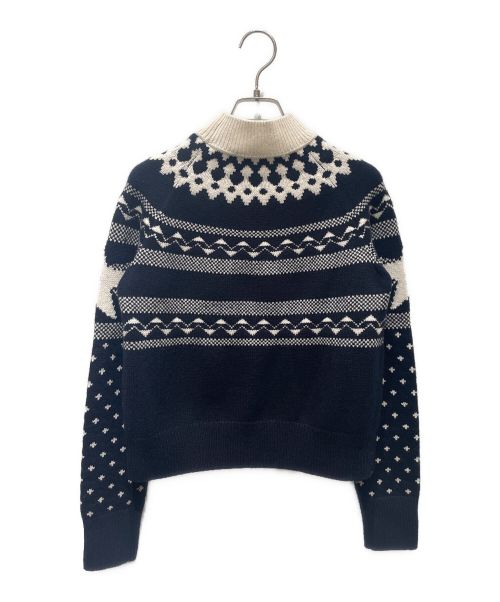 Christian Dior（クリスチャン ディオール）Christian Dior (クリスチャン ディオール) ノルディックロゴセーター ネイビー サイズ:42の古着・服飾アイテム