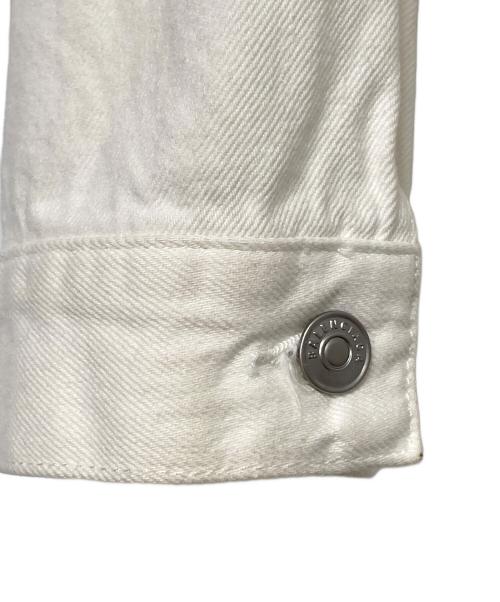 BALENCIAGA（バレンシアガ）BALENCIAGA (バレンシアガ) カットウエストバンドデニムジャケット ホワイト サイズ:40の古着・服飾アイテム