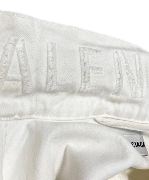 BALENCIAGA（バレンシアガ）BALENCIAGA (バレンシアガ) カットウエストバンドデニムジャケット ホワイト サイズ:40の古着・服飾アイテム
