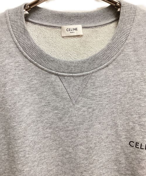 CELINE（セリーヌ）CELINE (セリーヌ) ロゴクルーネックスウェット グレー サイズ:XLの古着・服飾アイテム