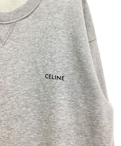 CELINE（セリーヌ）CELINE (セリーヌ) ロゴクルーネックスウェット グレー サイズ:XLの古着・服飾アイテム