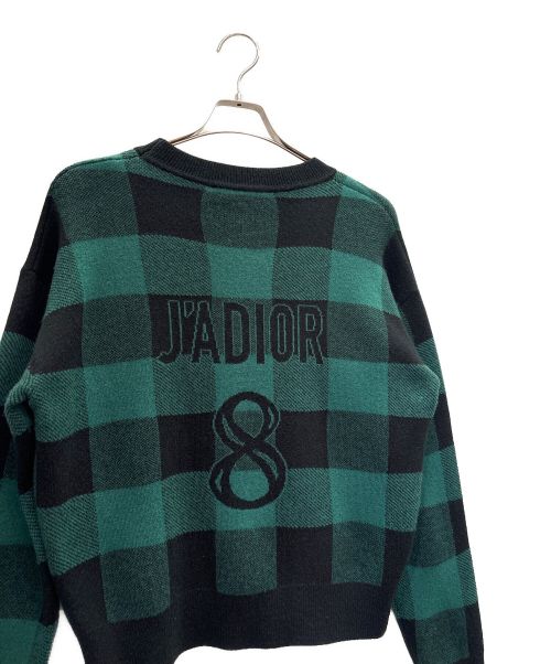 Christian Dior（クリスチャン ディオール）Christian Dior (クリスチャン ディオール) ジャディオールニット グリーン×ブラック サイズ:38の古着・服飾アイテム