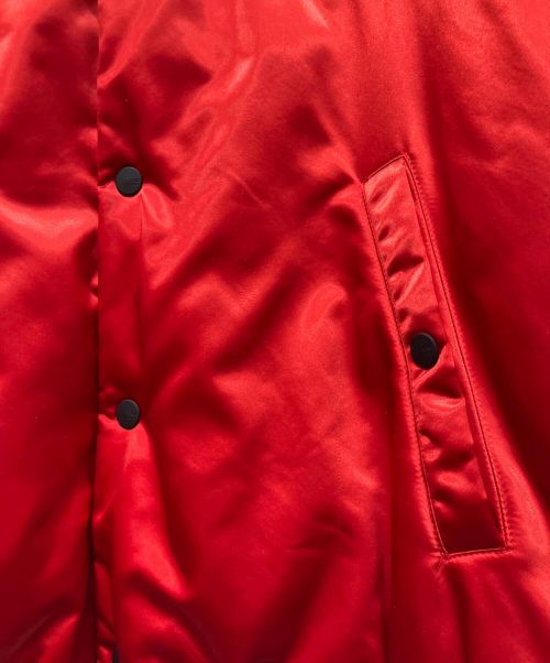 FENDI（フェンディ）FENDI (フェンディ) ロゴサテンボンバージャケット レッド サイズ:46の古着・服飾アイテム