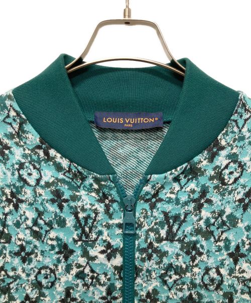 LOUIS VUITTON（ルイ ヴィトン）LOUIS VUITTON (ルイ ヴィトン) グラフィック コットン ニット ブルゾン グリーン サイズ:Mの古着・服飾アイテム