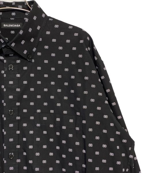 BALENCIAGA（バレンシアガ）BALENCIAGA (バレンシアガ) BBロゴシャツ ブラック サイズ:37の古着・服飾アイテム